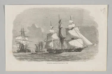 Ergreifung eines Sklavenschiffs vor der Küste Kubas