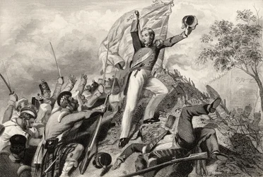 Eroberung der Kanonen durch die Highlander vor Cawnpore im Jahr 1857, aus 