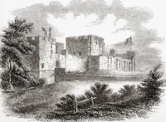Carlisle Castle, Carlisle, Cumbria, England im 19. Jahrhundert, aus Old England: A Pictorial Museum, veröffentlicht 1847