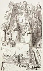 Schloss Pierrefonds, Frankreich, ca. 1880