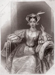 Katharina von Frankreich (Katharina, Tochter von Karl VI. und Isabeau) (Heinrich V) - in „Galerie der Frauen von Shakespeare, Sammlung von fünfundvierzig ernsten Porträts von frühen Londoner Künstlern, bereichert mit kritischen und literarischen Hinweisen“