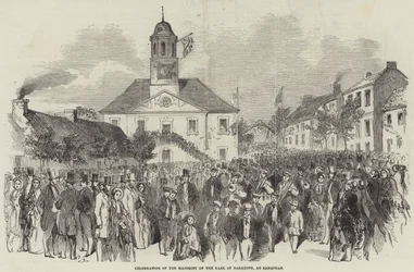 Feier der Volljährigkeit des Earl of Dalkeith in Sanquhar (Gravur)