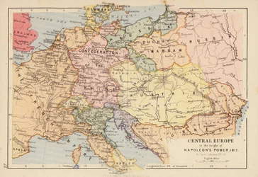 Mitteleuropa auf dem Höhepunkt von Napoleons Macht