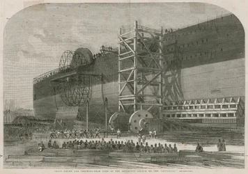 Kettentrommeln und Kontrollausrüstung, die beim Startversuch des Leviathan verwendet wurden