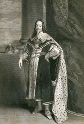 Karl I., graviert von F. Holl nach Van Dyck, 19. Jahrhundert