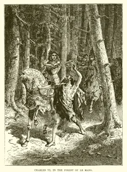 Karl VI. im Wald von Le Mans