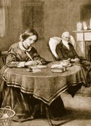 Charlotte Bronte arbeitet an Jane Eyre