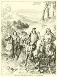 Chaucers Pilger reisen nach Canterbury