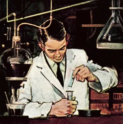 Chemiker verwendet Lackmuspapier