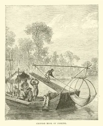 Chinesische Art des Fischens