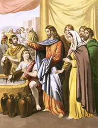 Christus verwandelt Wasser in Wein