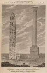 Nadel der Kleopatra und die alexandrinische Säule, bekannt als Pompeys Säule