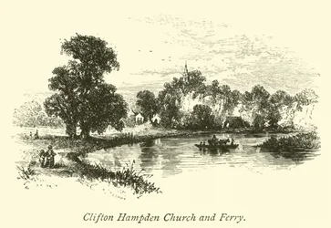 Clifton Hampden Kirche und Fähre