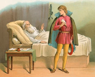 Kolumbus schickt seinen Sohn an den Hof, um für seine Rechte zu bitten