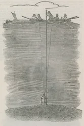 Konservatoren bestimmen die Tiefe des Flusses