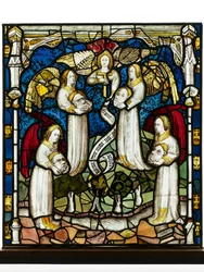Erhaltenes Panel aus dem Großen Ostfenster der York Minster: 