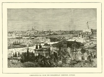 Konstantinopel, vom Mohammedanischen Friedhof, Skutari