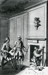 Bau eines Kaminbrusts (Stich)