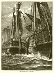 Kreuzfahrer und Sarazenen