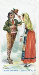Übliche Begrüßung in Italien, 1907