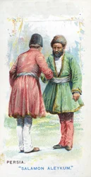 Übliche Begrüßung in Persien, 1907