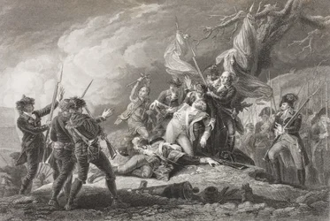 Tod von General Montgomery in der Schlacht von Quebec, 1775, aus 