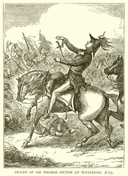 Tod von Sir Thomas Picton bei Waterloo, 1815