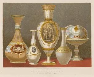 Dekoratives Porzellan von Messrs Battam und Sohn, London