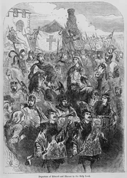 Abreise von Edward I (1239-1307) und Eleonore von Kastilien (1246-90) ins Heilige Land