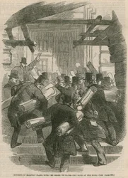 Einreichung von Eisenbahnplänen beim Board of Trains - der Ansturm an der Tür