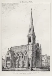 Entwurf für Presbyterianische Kirche, Roath, Cardiff