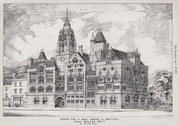 Entwurf für eine Freie Bibliothek und Institut, Soane Medaille