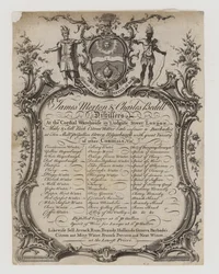 Destillateure, James Morton und Charles Bedell, Visitenkarte