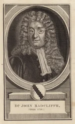 Dr. John Radcliffe, Verstorben 1714