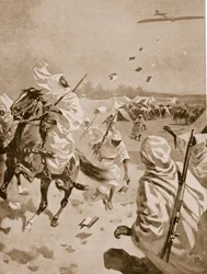 Abwurf von Flugblättern auf die Araber während des Italo-Türkischen Krieges, 1911-12