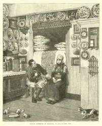 Niederländisches Interieur auf Marken, im Zuiderzee