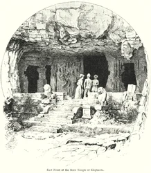 Ostfront des Felsentempels von Elephanta