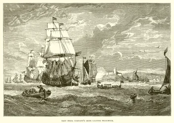 Schiffe der East India Company verlassen Woolwich (1623)