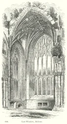 Ostfenster, Melrose (Gravur)