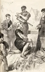 Edward Seymour auf dem Schafott, wartend auf seine Hinrichtung, um 1865