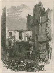 Folgen der Explosion in Clerkenwell: Innenräume der Häuser in der Corporation Lane
