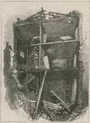 Folgen der Explosion in Clerkenwell: Innenräume der Häuser in der Corporation Lane