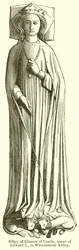 Efigie von Eleonore von Kastilien, Königin von Edward I., in der Westminster Abbey