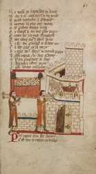 König Johanns Leichnam wurde zur Beerdigung in die Kathedrale von Worcester gebracht, Illustration aus 