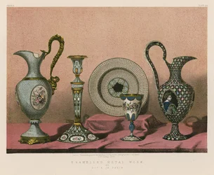 Emaille-Metallarbeiten von Dotin, Paris