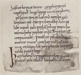 Englisch, Angelsächsisch (Lithografie)