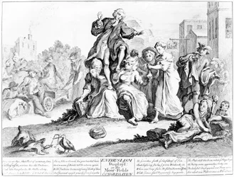 Zur Schau gestellte Begeisterung oder die Gemeinde von Moorfields, 1739