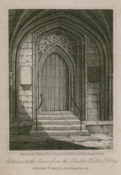 Eingang zum Kirchenschiff von den Kreuzgängen, Westminster Abbey, London
