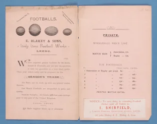 Ausrüstungskatalog von E. Blakey & Sons, 1895