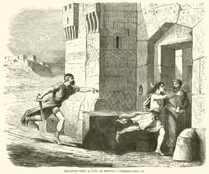 Flucht in eine Zufluchtsstadt (Numeri, xxxv)